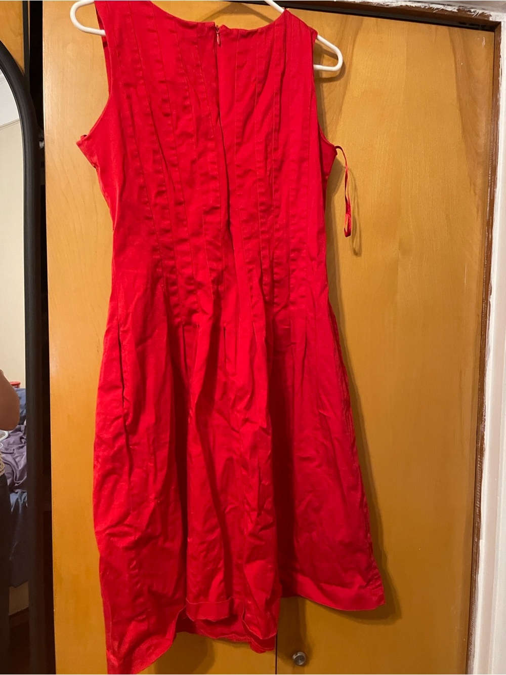 Julian Taylor Red Sleeveless Midi Dress